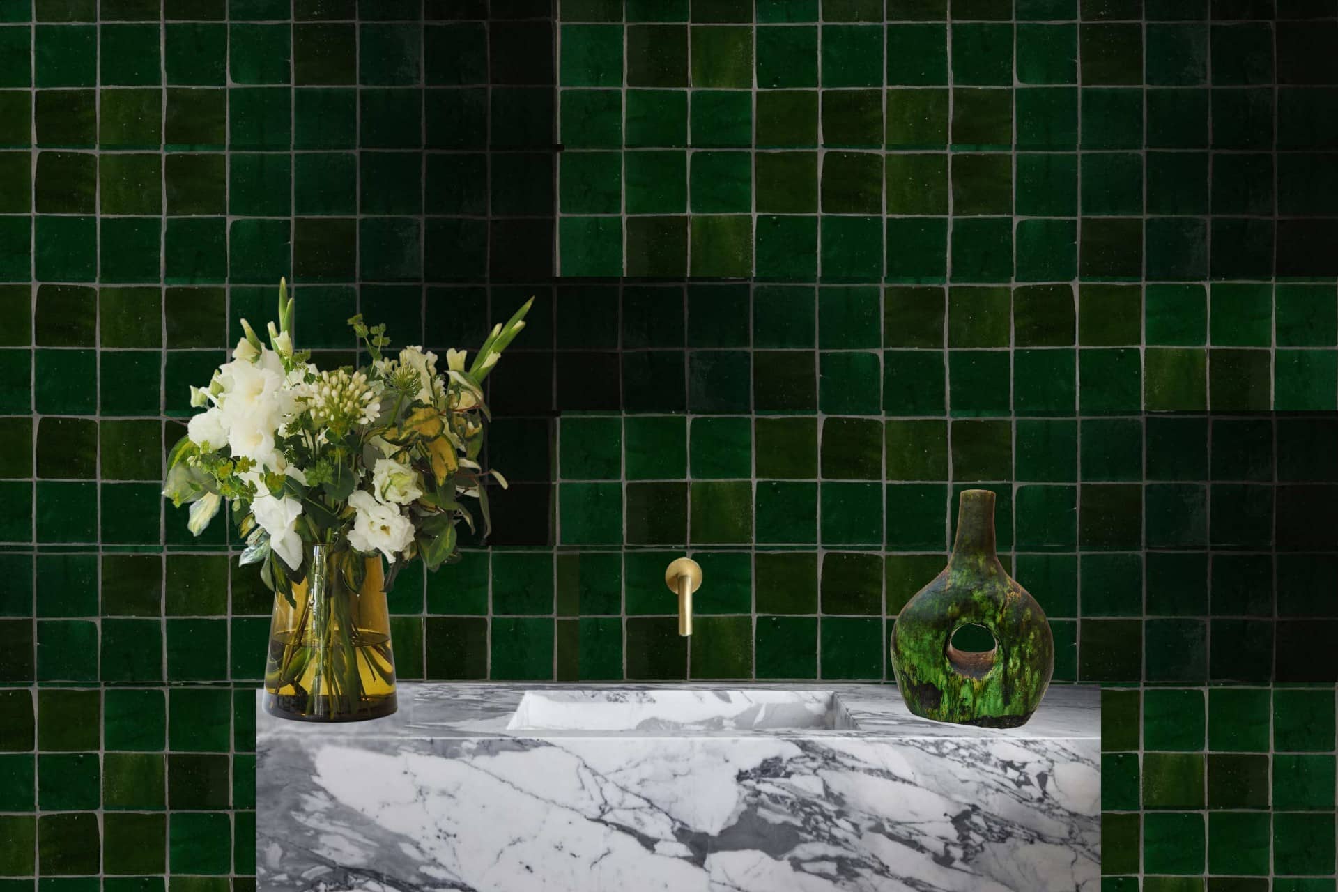 Moroccantastics - Wholesale Wall Tile - Cindered Olive Moroccan Zellige Tile – Square5