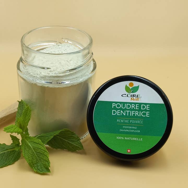 Pó Dentífrico de Hortelã-Pimenta por atacado de CureNat