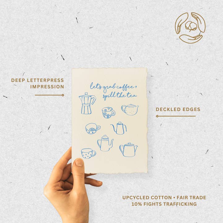 Paper Baristas - Vendita all'ingrosso Biglietti di auguri generici - Grab Coffee + Spill Tea | Set da tè, tazze da caffè, biglietto di auguri3
