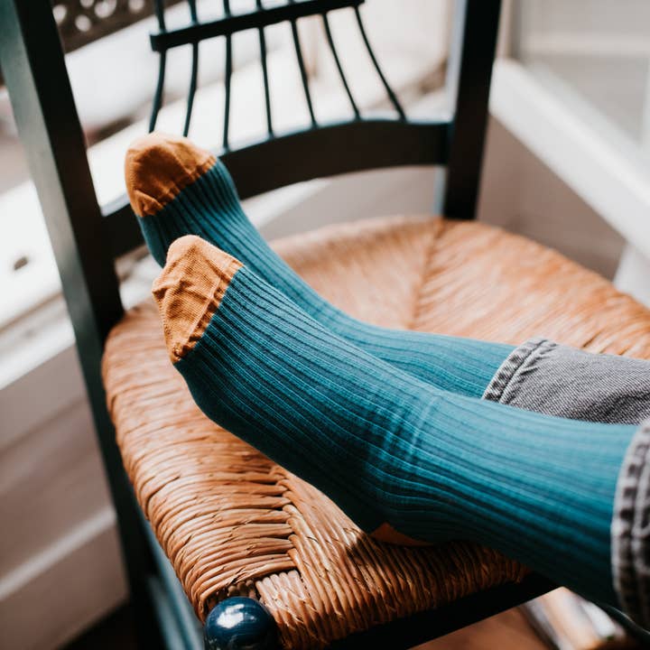 Maison Causettes - Wholesale Socks - Women's - Women's organic cotton socks - Marcelle bi-Menthe1