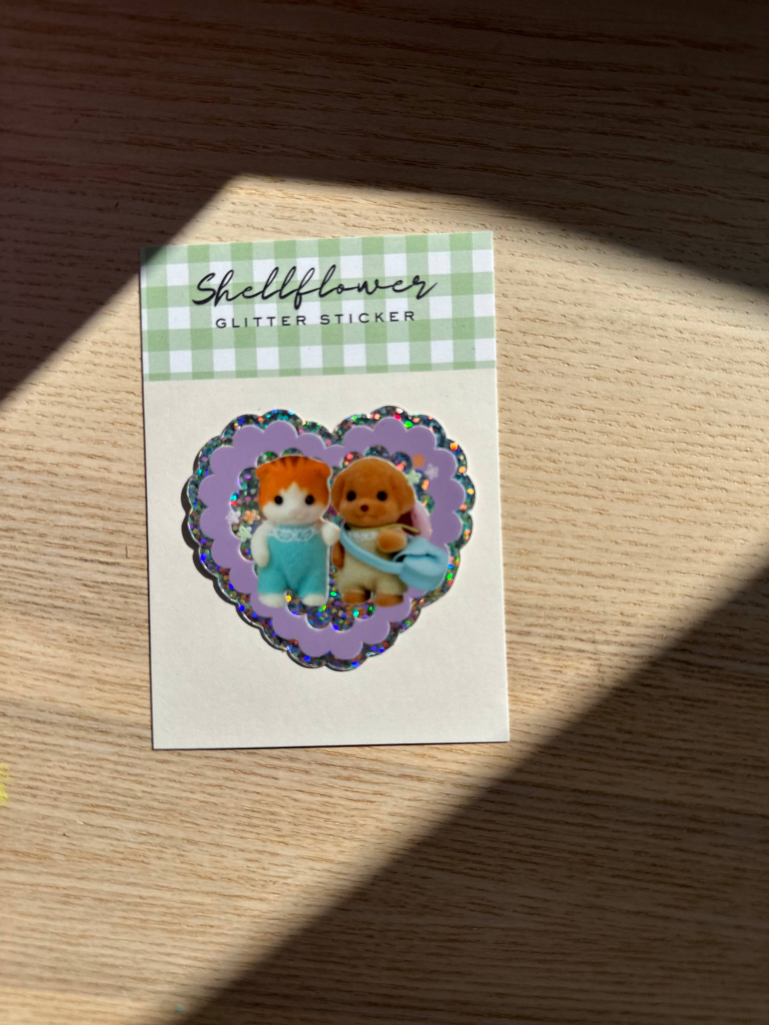 Shellflower - Wholesale Sticker - Best Friends Glitter Vinyl Sticker1