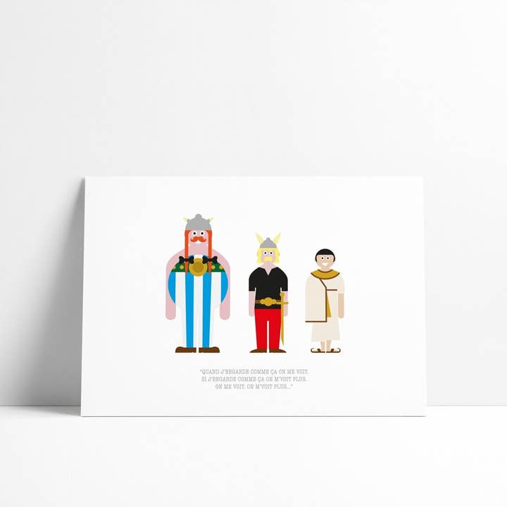 La Majorette à Moustache - Wholesale Postcard - Asterix and Obelix Postcard - Comic movies collection1