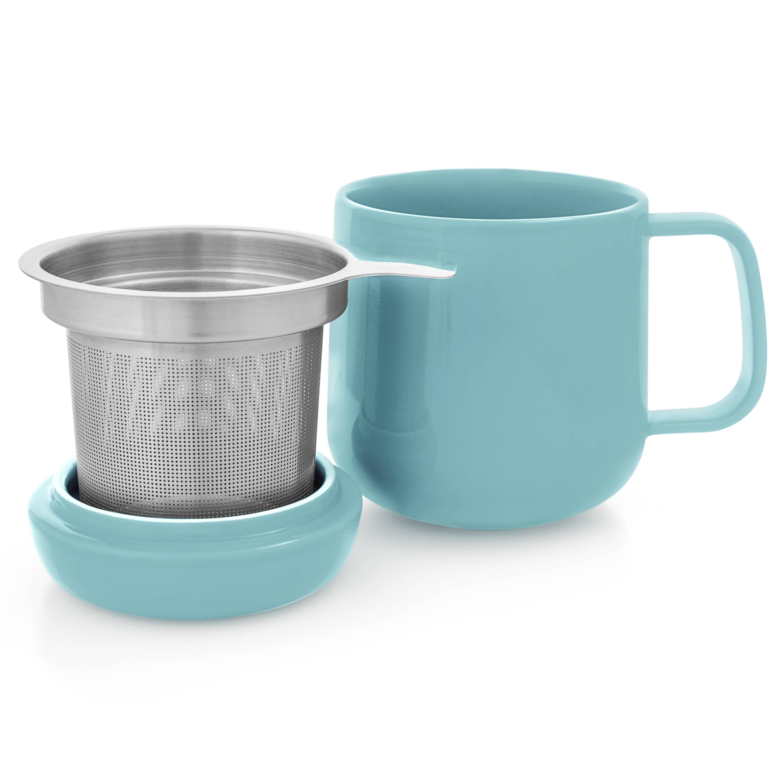 TEALYRA / LUXBE – Großhandel Teesieb/-Infuser – Sumo-Tasse aus Porzellan, mattierte Oberfläche, mit Teesieb, 152 ml5