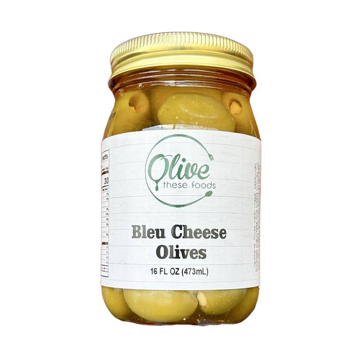 Stuffed Olives:    Bleu Cheese (16 FL OZ /473 mL) and other Purchase Wholesale olives in jar. Free Returns & Net 60 Terms on Faire trending on Faire.