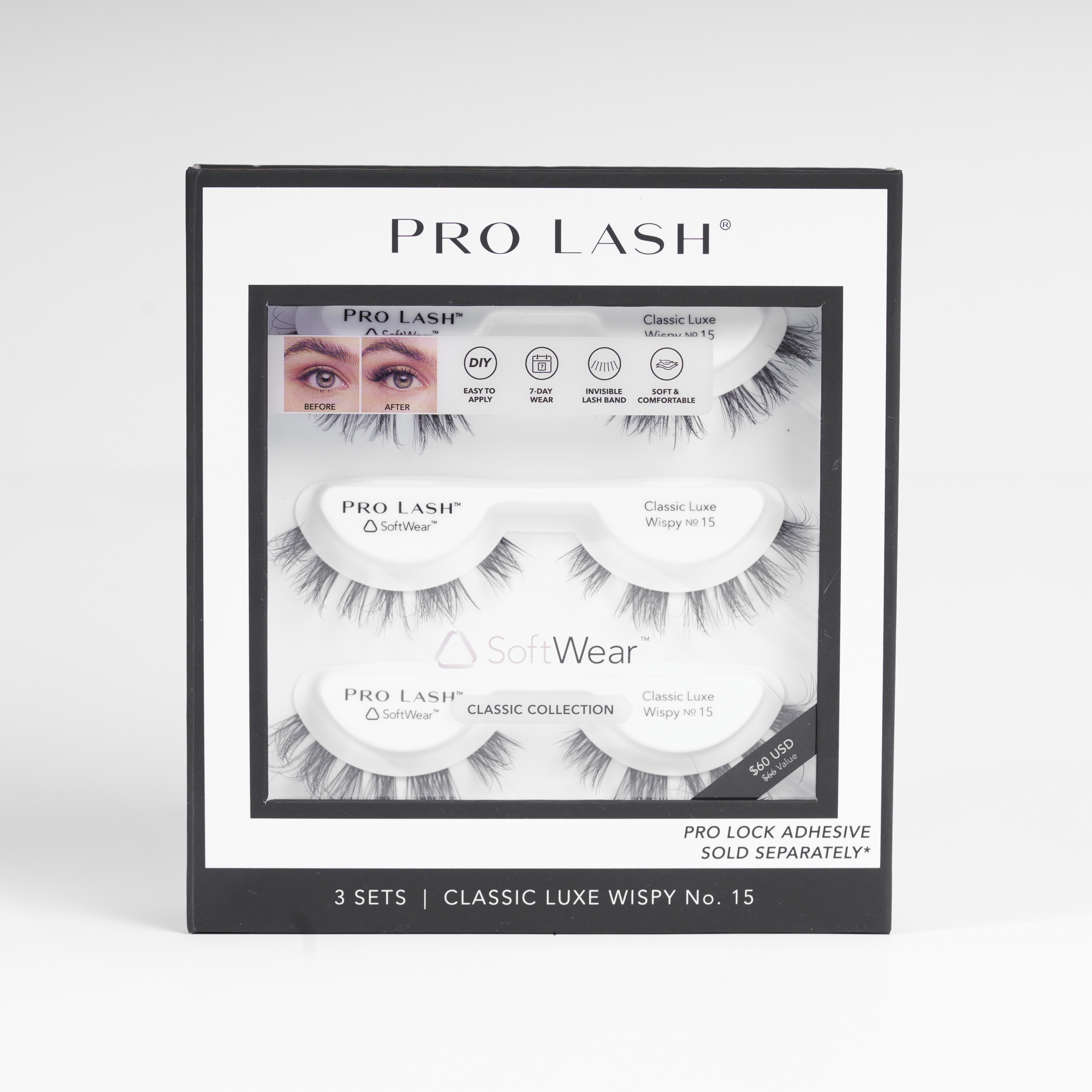 Pro Lash - Wholesale False/Fake Eyelashes - Classic Luxe Wispy No. 1511