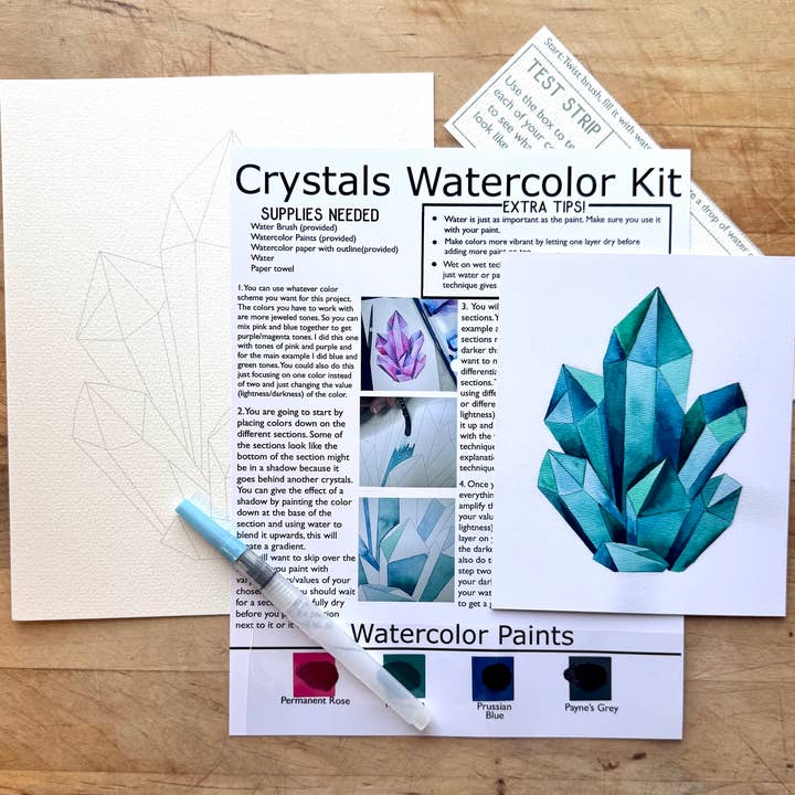 Crystals Watercolor Paint Kit for wholesale by Alexandra N Designs