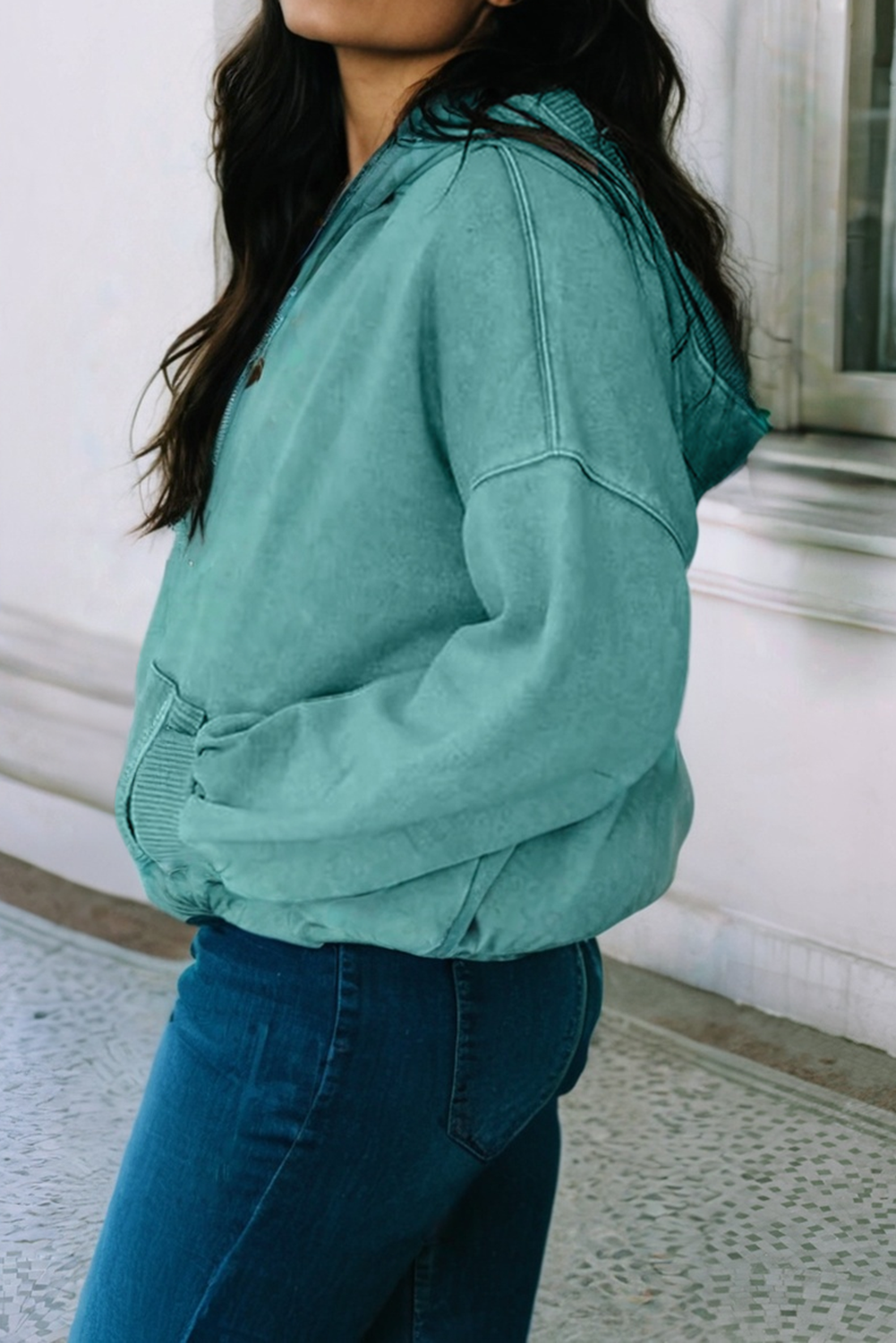 Little Daisy Closet - Wholesale Hoodie - Women's -  LDC Solid Casual Long Sleeve Hoodie2