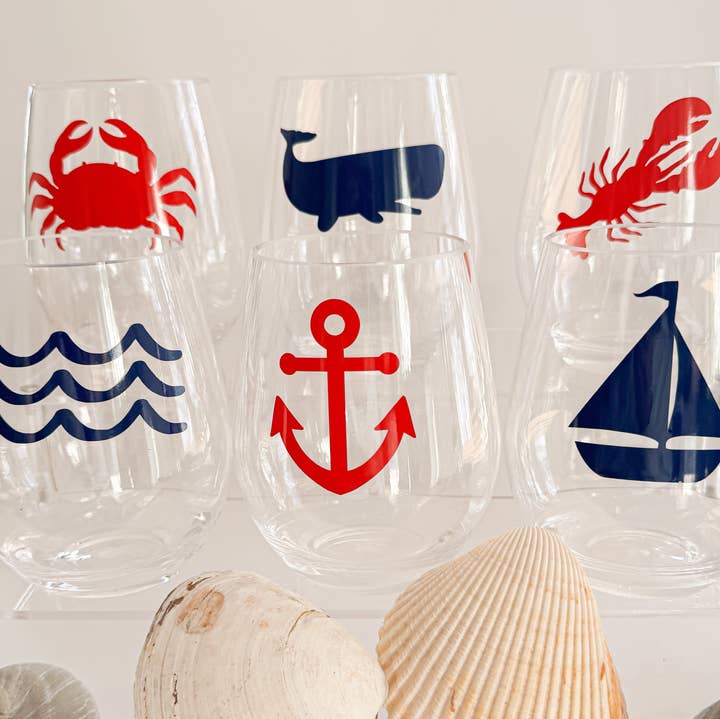 Everything Labeled | Coastal & Custom Drinkware - Wholesale Wine Glass - Coastal Acrylic Wine Glass Starter Pack – 24 pc Best Sellers2