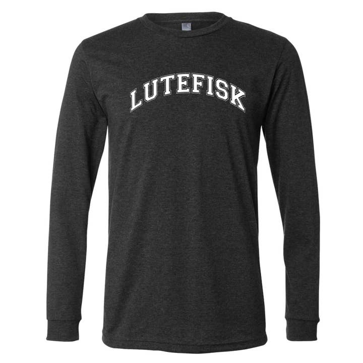 Varsity Lutefisk Minnesota Long Sleeve T-Shirt for wholesale by Minnesota Awesome