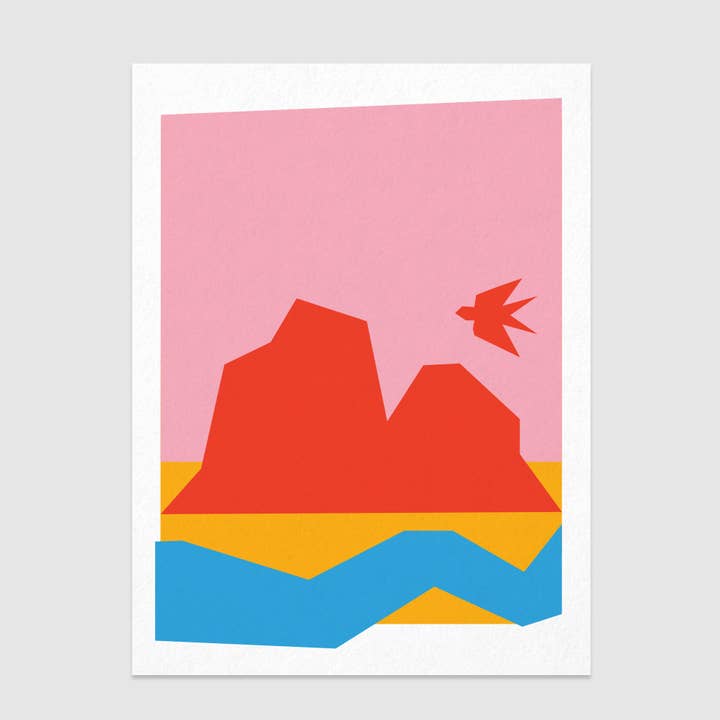 Póster de Golondrina de Paisaje - Abstracto (30x40cm y 50x70cm) para venta al por mayor de Redy.