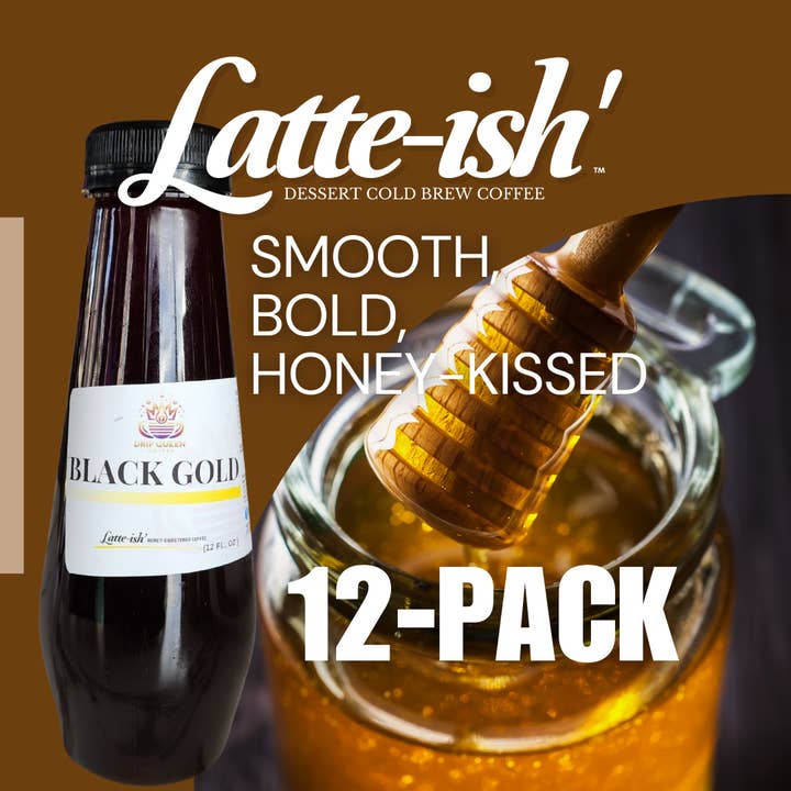 Latte-ish Cold Brew Coffee - Black Gold | 12 Pack for wholesale by Drip Queen Coffee