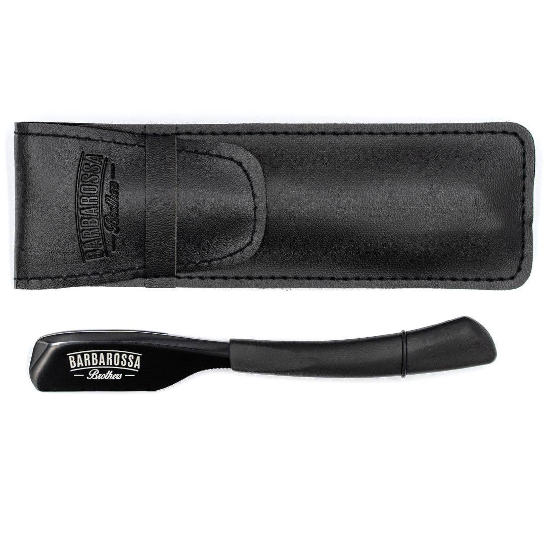 Barbarossa Brothers Online – Lâmina – Homem por atacado – Navalha Cortada Kamisori Japonesa em Preto Mate7