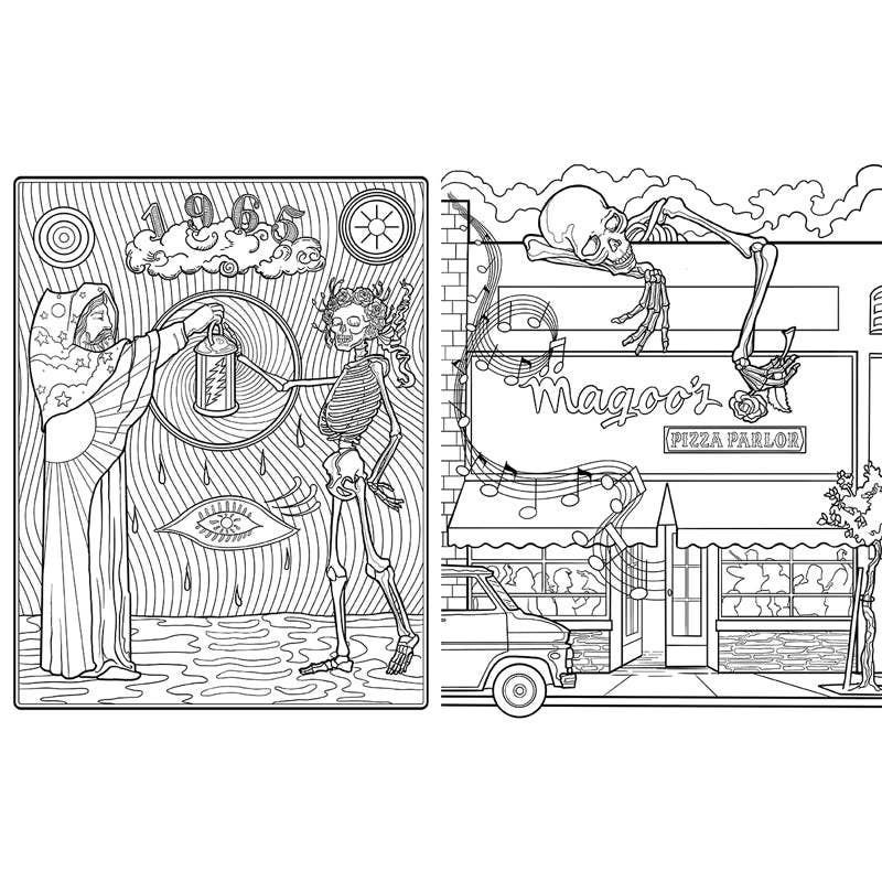 Insight Editions - #1 Pop Culture Publisher - Wholesale Coloring & Activity Book - Adult - The Official Coloring Book of Grateful Dead (NEW!)1