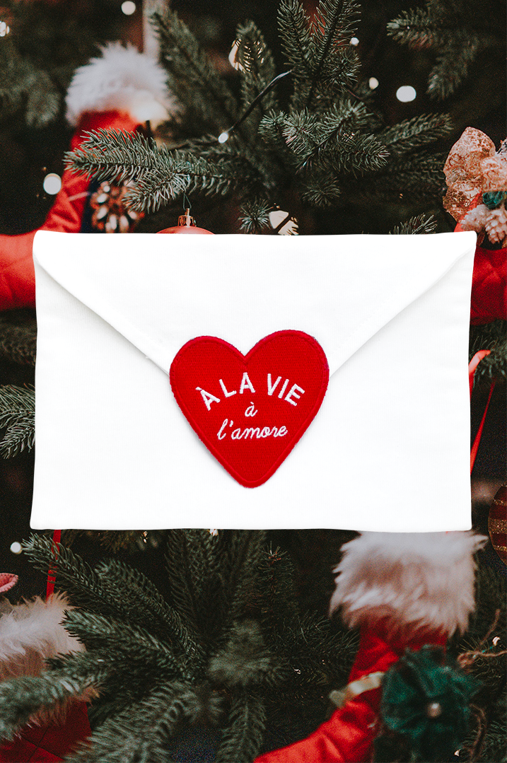 Un baiser français s'il vous plaît – Engroshandel Posetaske - Dame – Genanvendt stofpose med hjerte1