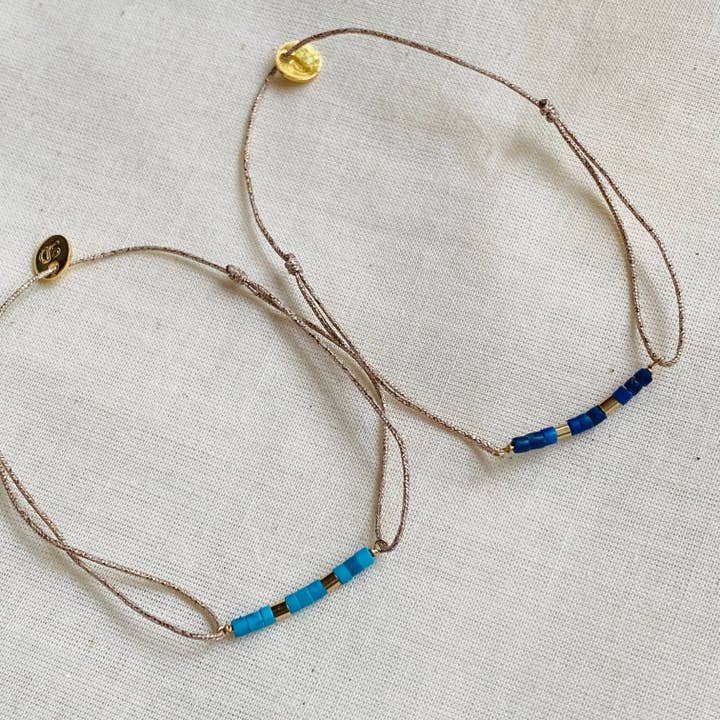 PULSERA APACHE, lapislázuli y turquesa (BCA2) para venta al por mayor de Sophie Deschamps Bijoux