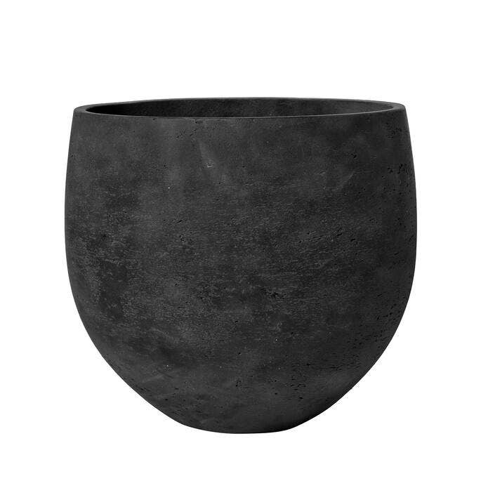 Mini Orb XL - Black Washed - L15,35in x W15,35in x H13,78in for wholesale by Pottery Pots