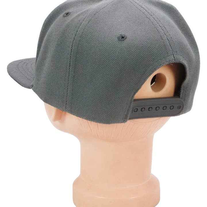 Cap Zone - Wholesale Baseball Cap - Kids - Kids Solid Twill Snap Back Flat Bill Cap13