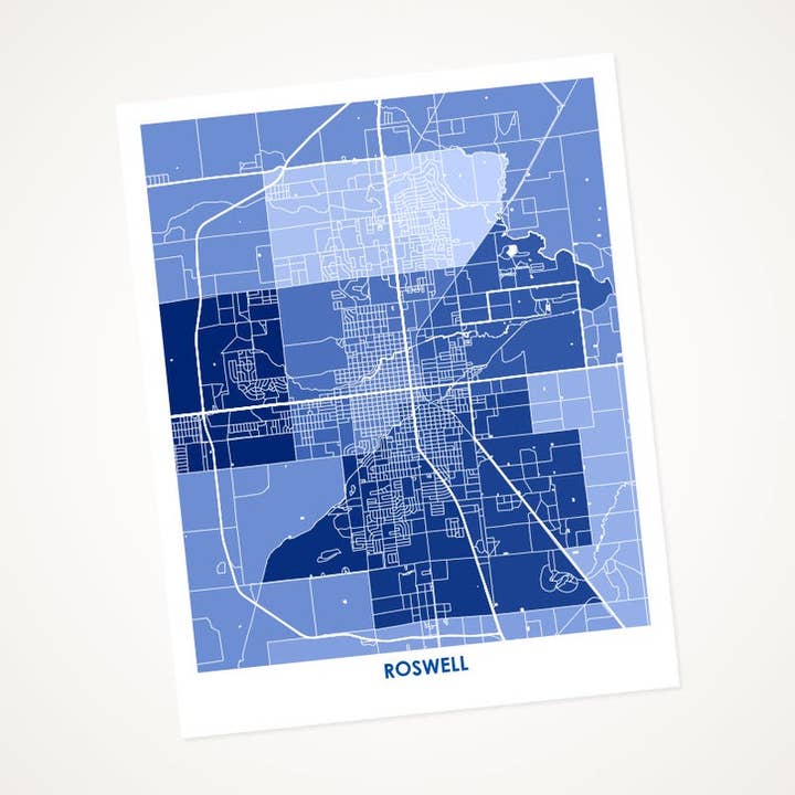 Juanitas Roswell Map Print for wholesale by Juanita's Adventures