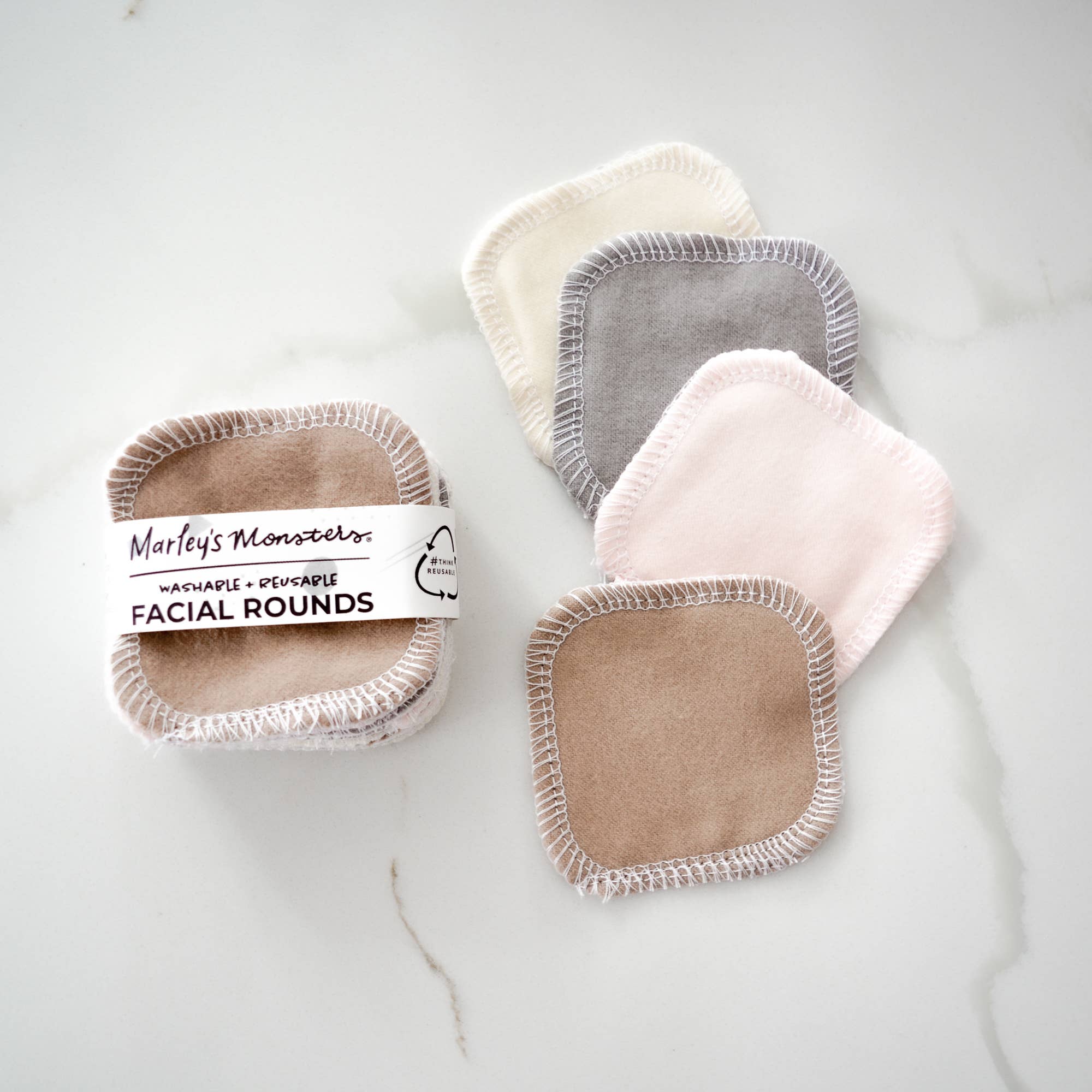 Marley's Monsters – Großhandel Gesichts- & Körpertücher – Gesichts-Pads: Regenbogen- und Farbmix – 6er-Pack4