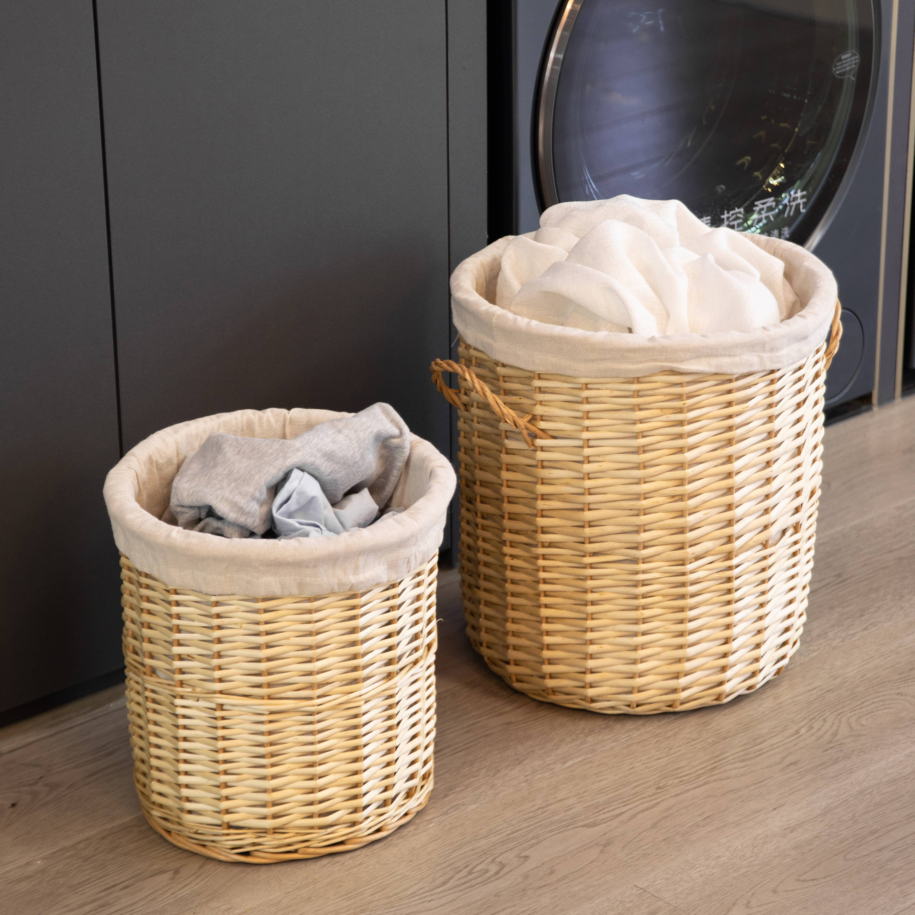 Quickway Imports – wholesale Laundry basket – Willow Wicker Laundry Basket with Lid and Side Handles3