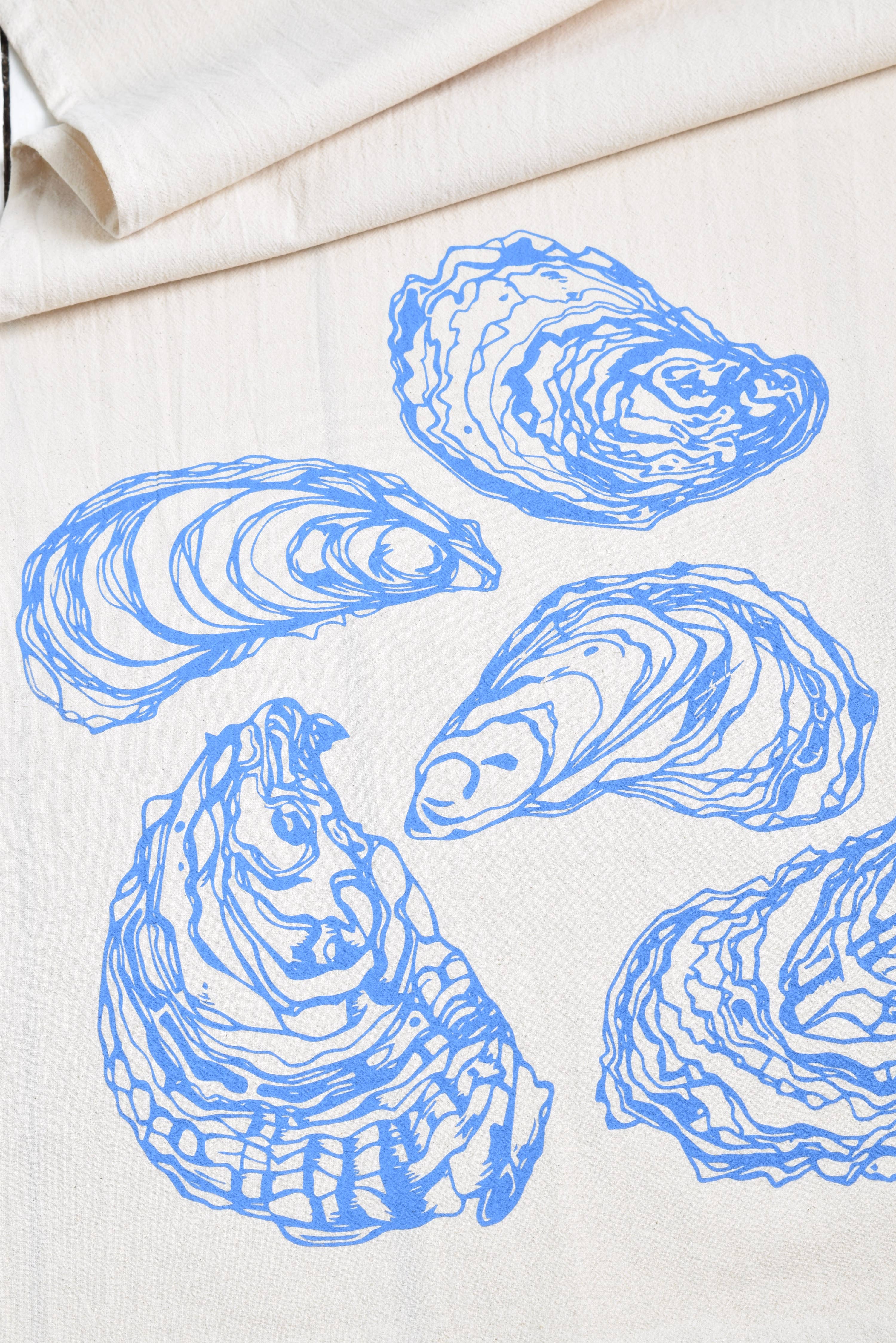 Hearth and Harrow - Wholesale Theedoek - Oester theedoek in blauwviolet - biologisch katoen - zeeschelp4