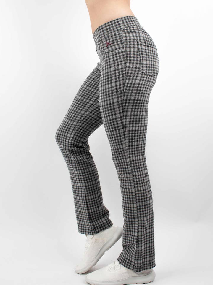 Brachy Grå Check Straight Bukser - 190107J010 for engroshandel hos Lindissims