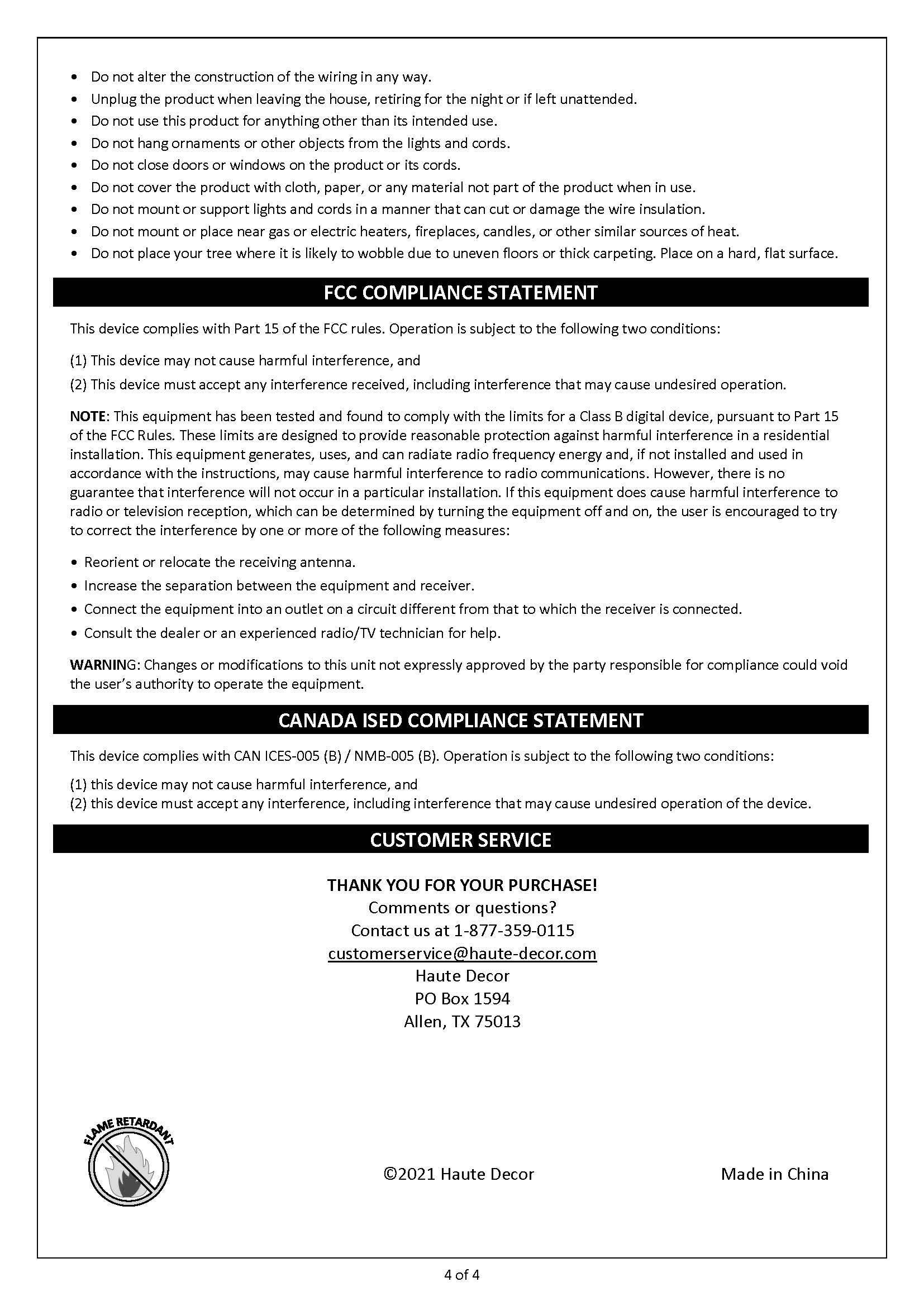 Haute Decor - Wholesale Artificial Christmas Tree - 4.5 Foot Pre-Lit New Haven Fraser Fir Potted Tree8