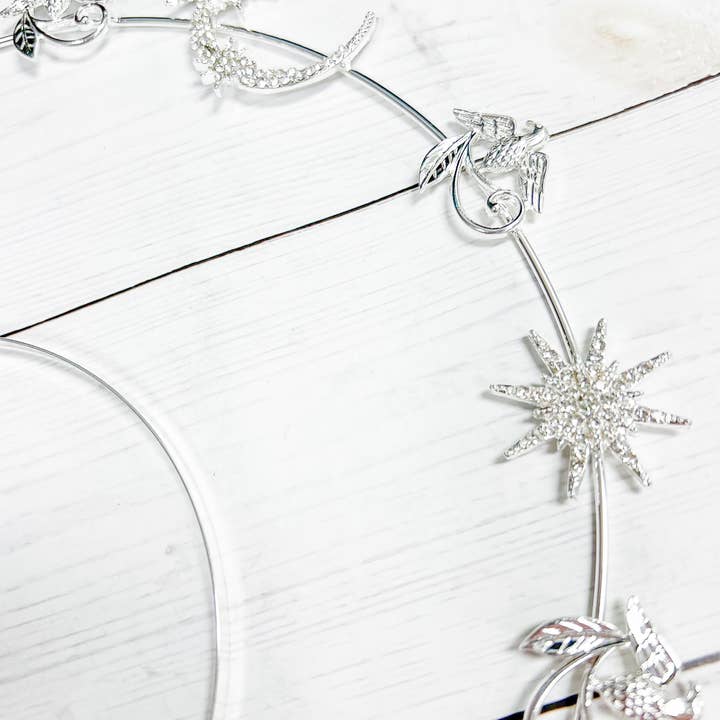 Happy Dream Gifts - Wholesale Feestmuts/hoed/kroon - Goddess Halo Crown, hoofdband met zilveren ster, kroon voor vogelliefhebbers2