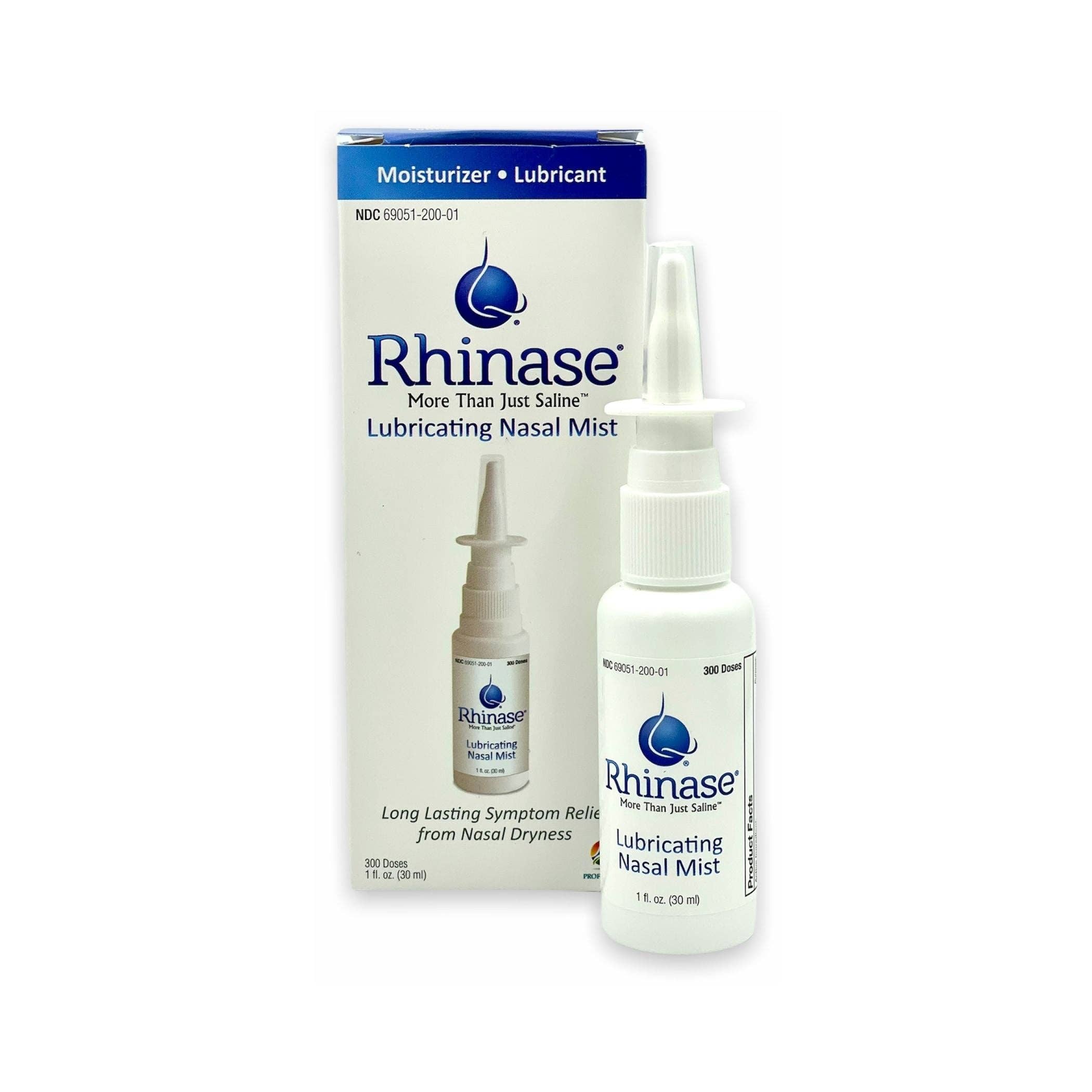 Rhinase - Wholesale Nasal Care - Rhinase Allergy Relief Saline Nasal Spray – Steroid Free, Dual Wetting Agent & Salt Formulation, 300 Sprays for Dry Nose, Allergy, nosebleeds from Nasal Dryness