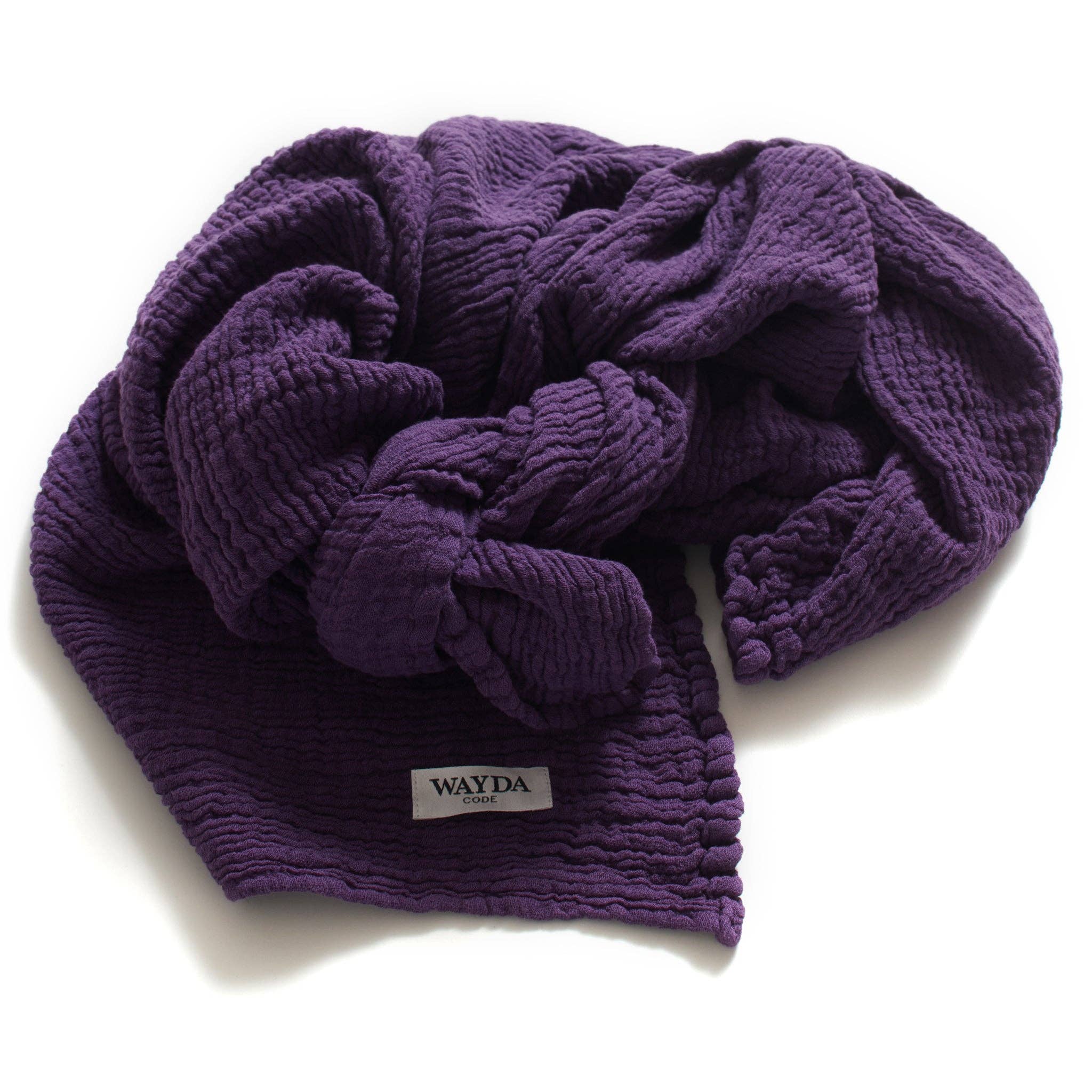 WAYDA - Wholesale Scarf - Women's - PURPLE Sheer2