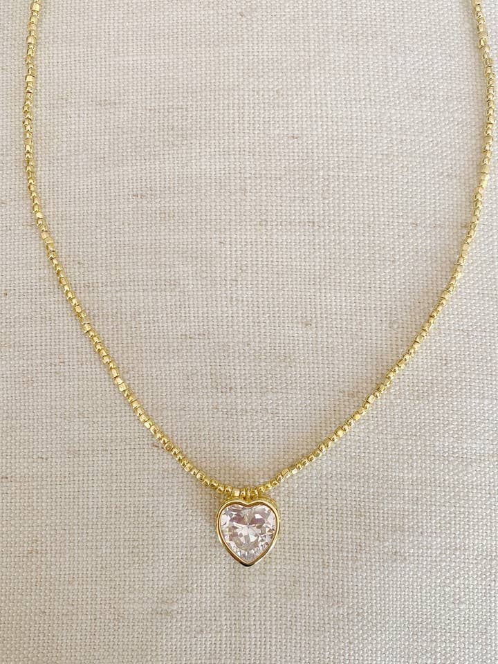 Collier Cœur en diamant pour la vente par Summer Love Designs