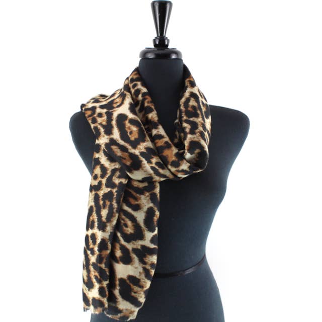 Pretty Persuasions - Wholesale Scarf - Women's - S25212 Animal Print Lightweight Scarf3