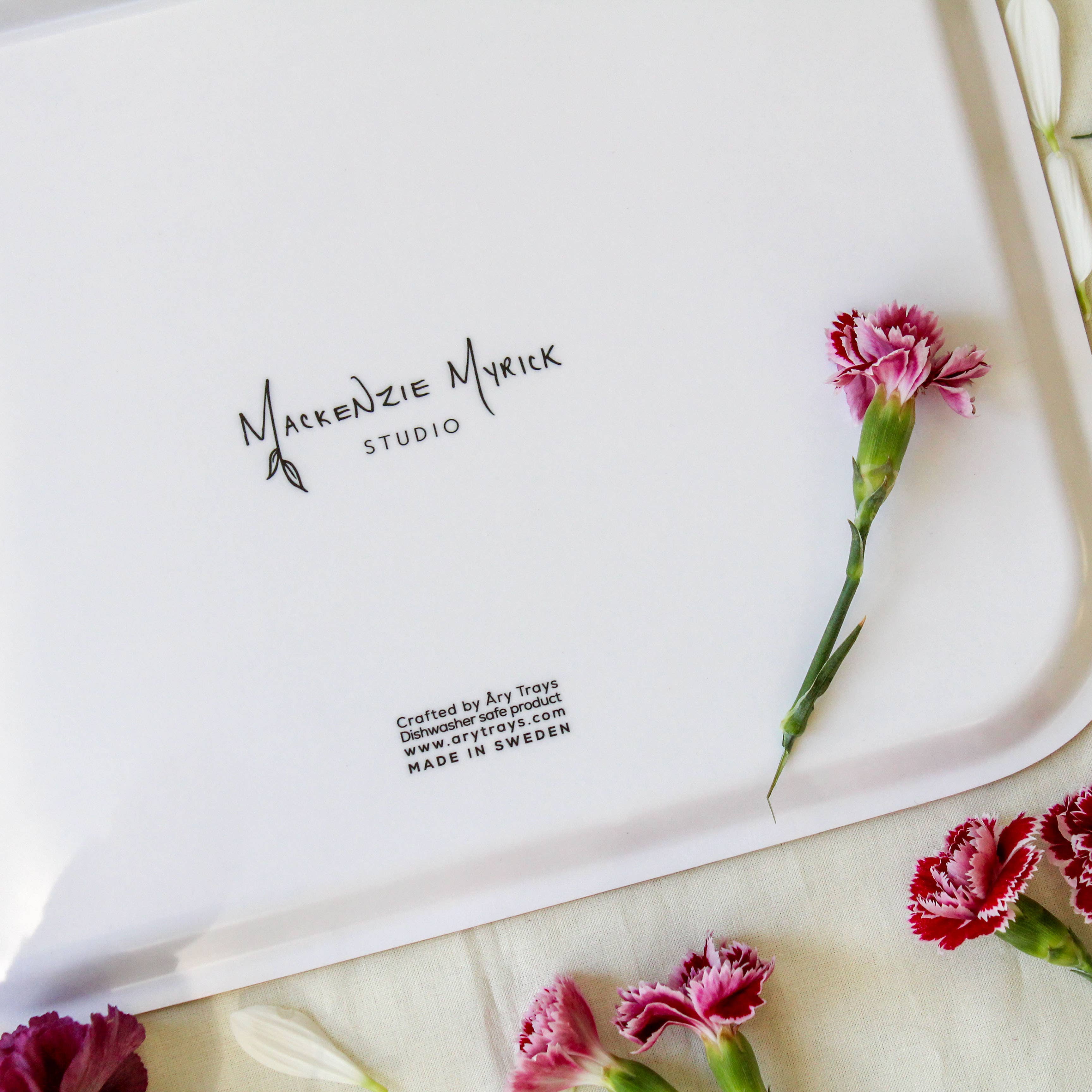 Mackenzie Myrick Studio - Wholesale Dienblad - Door de klaprozen | Rabbit Birch Tray3