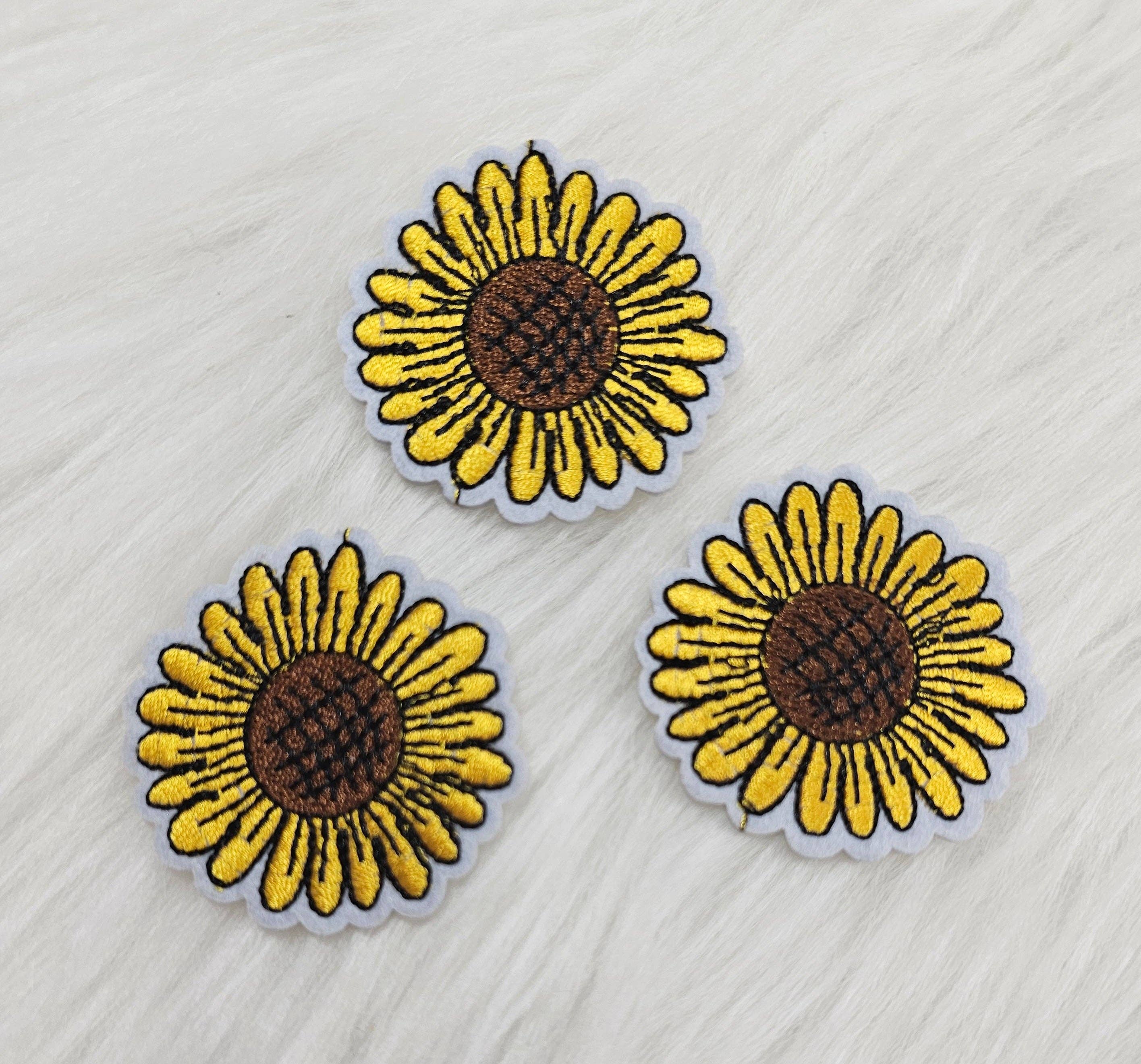 Scratch Decor - Wholesale Patch - Small Sunflower Embroidery Iron On Patch1