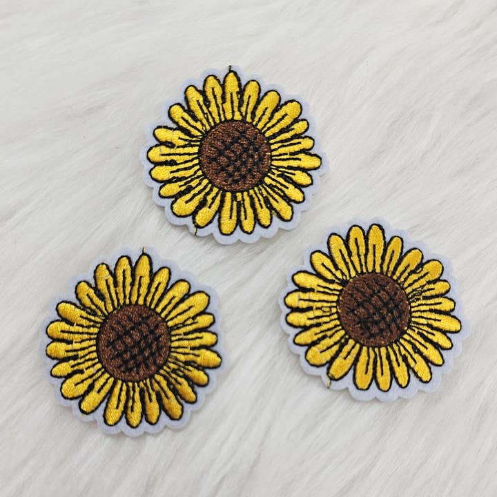 Scratch Decor - Wholesale Patch - Small Sunflower Embroidery Iron On Patch1