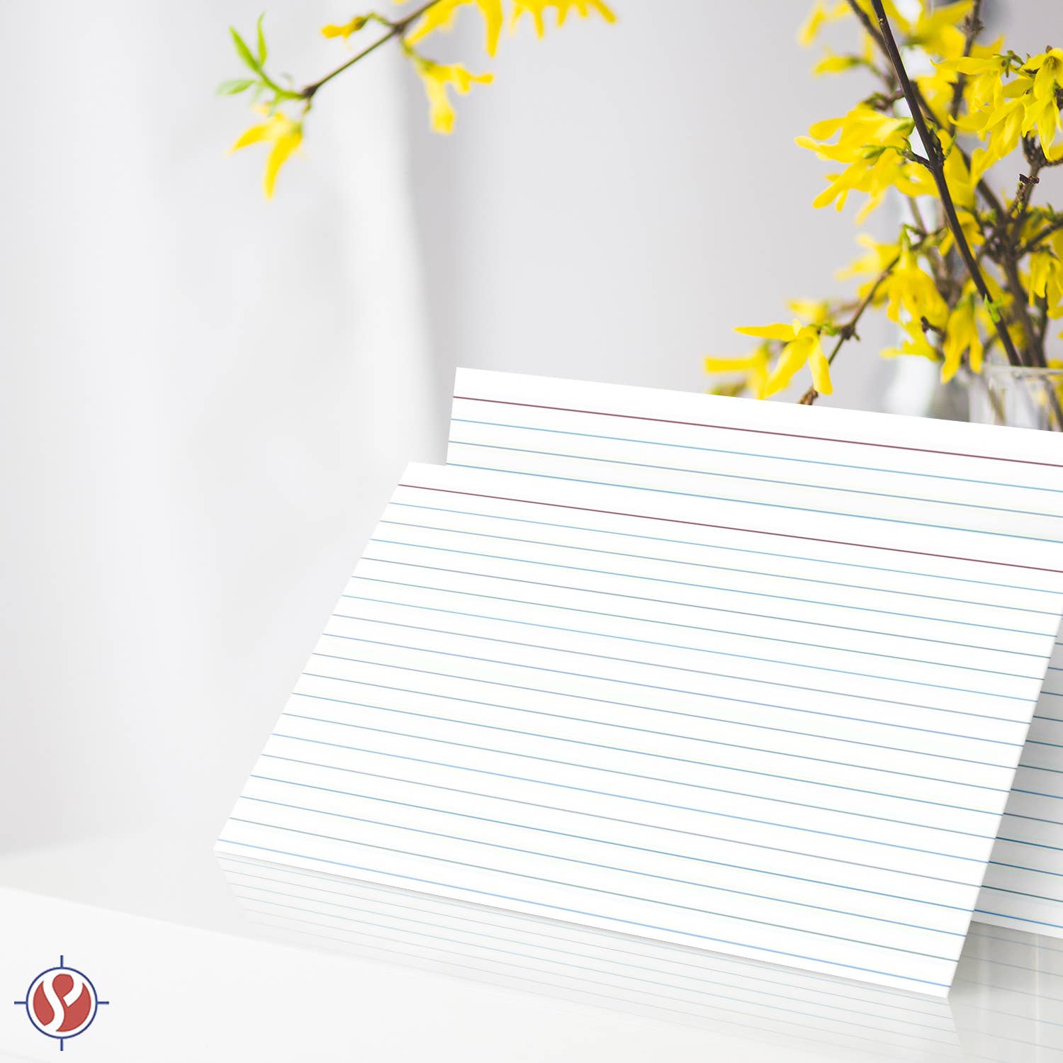 Fine Cardstock - Wholesale Stationery/Notecard Set - Ruled Index Cards - Heavyweight 80lb Cover - 100 per Pack1