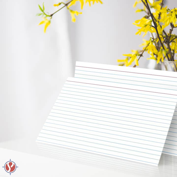 Fine Cardstock - Wholesale Briefpapier/indexkaartenset - Gelineerde indexkaarten - Zwaargewicht 80 lb cover - 100 per verpakking1