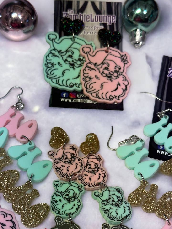 Pastellfärgade julörhängen för wholesale av Zombie Lounge Bootique