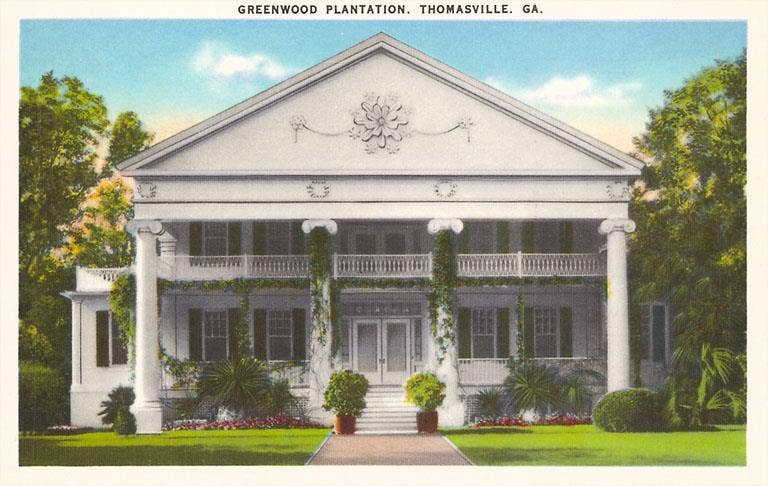 Found Image Press - Vente Autocollant - Autocollant GA-24 Plantation Greenwood, Thomasville0