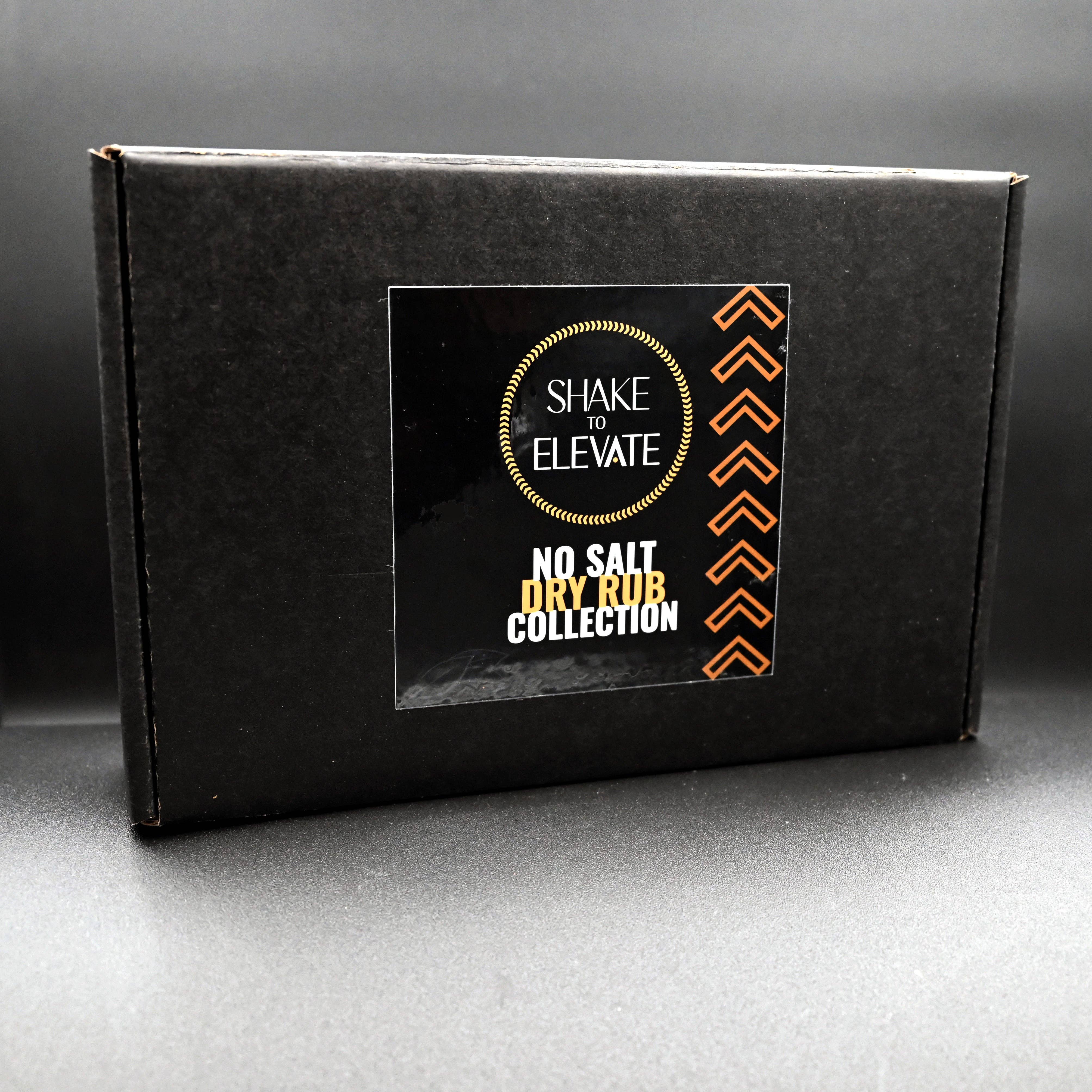 Shake to Elevate – Engroshandel Tørret krydderiblanding – Ryst for at Løfte - Ingen Salt BBQ Tør Gnidningssamling Kryddersæt Gaveæske | Ingen Salt Krydring | Hjertevenlig | Diætvenlig | 0% Kemiske Tilsætningsstoffer | 0% Konserveringsmidler eller Farve | Alle Naturlige Ingredienser & Oplistede (sæt med 5 smagsvarianter)0