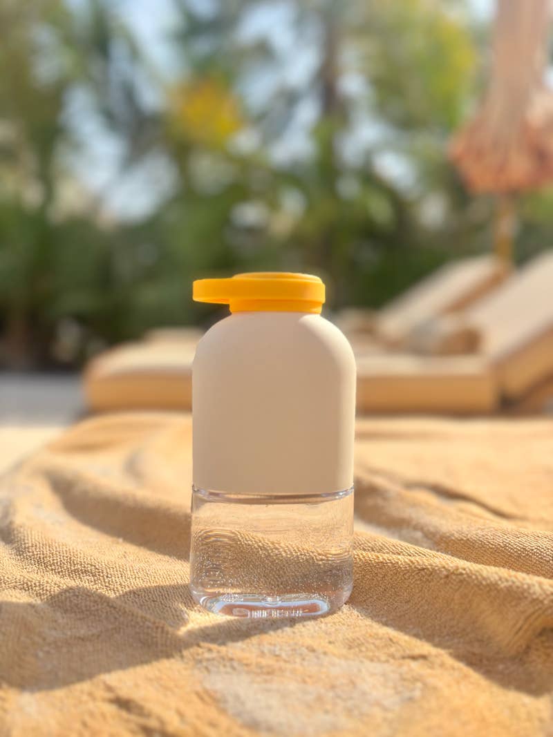 EKOBO - Wholesale Water Bottle - Slim Tritan Water Bottle 35cl - Ivory & Mimosa2