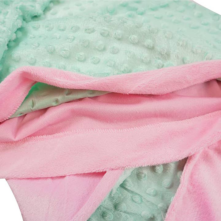 Everyday Educate - Wholesale Bedding blanket – Kids & Baby - Mermaid Tail Blanket for Girls - Aqua (With Bonus Doll Blanket Included)5