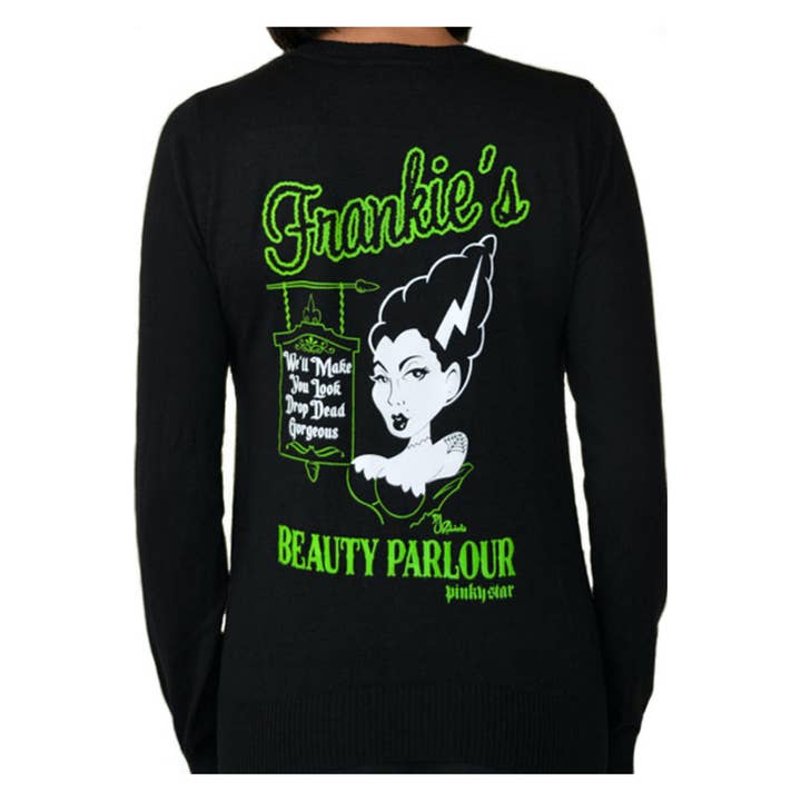 Casaco com estampa gráfica de monstro FRANKIE'S BEAUTY PARLOUR por atacado de Pinky Star