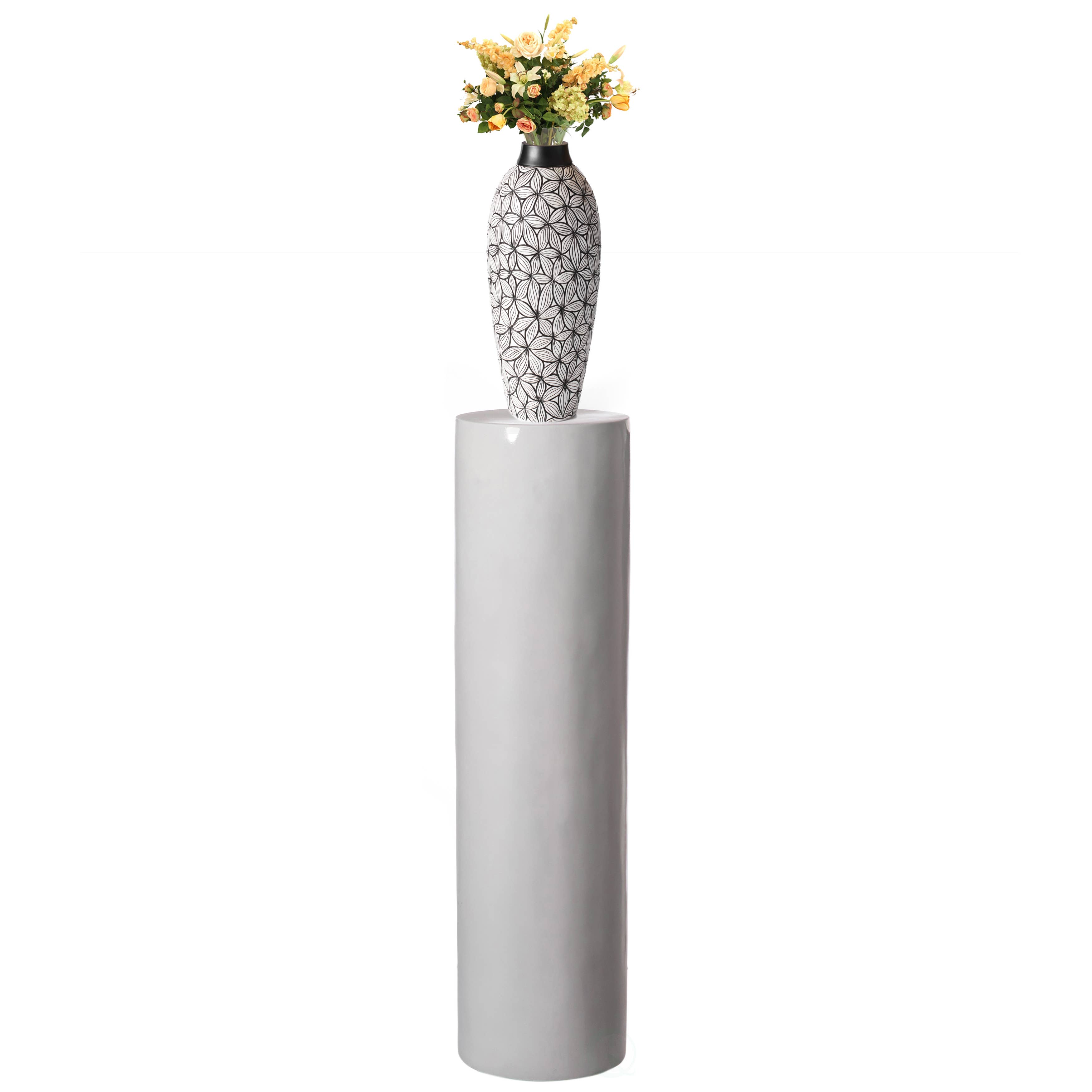 Quickway Imports – Engroshandel Stativ til plantekrukke – Moderne Glasfiber Kolonne Flower Stand Cylinder Piedestal20