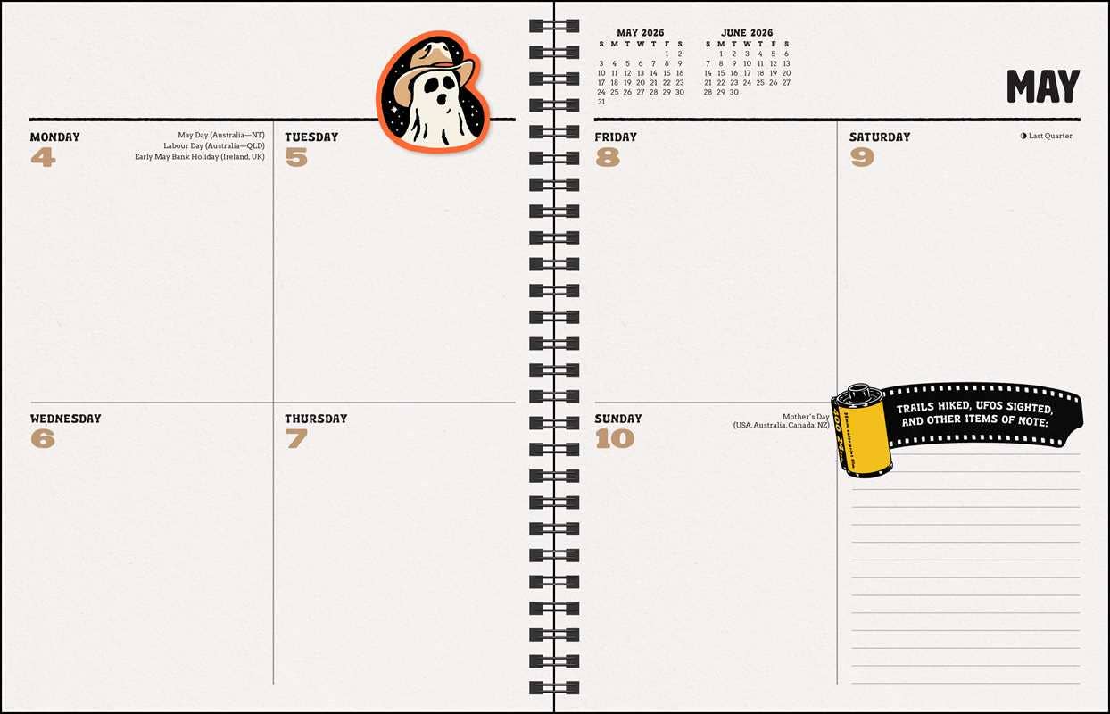 Simon & Schuster - Wholesale Calendar - Paranormal Parks 12-Month 2026 Monthly/Weekly Planner Calendar by Sam  Larson2