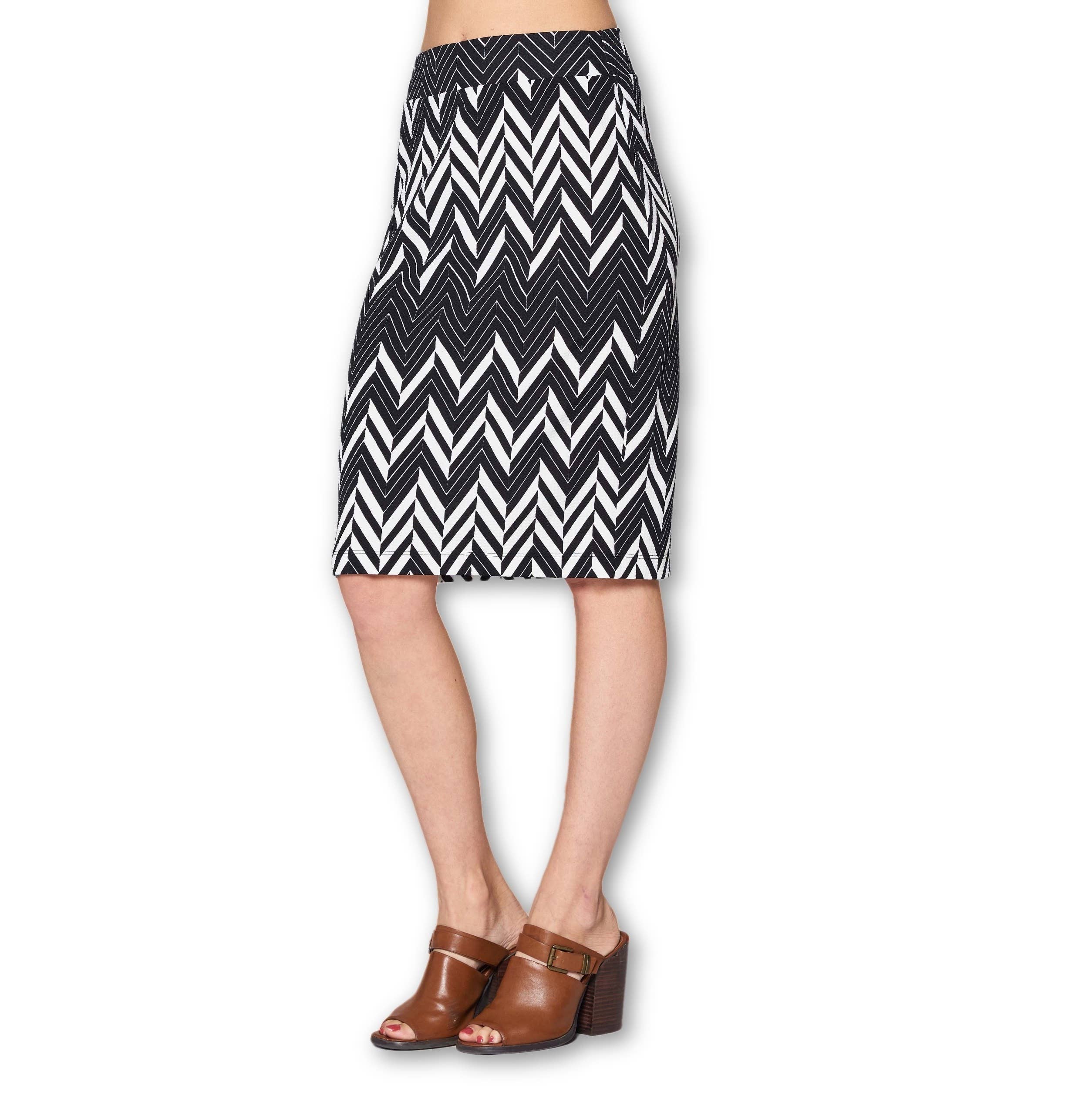 LKLUV – Großhandel Rock – Damen – Hergestellt in den USA — Stretch-Bleistiftrock mit hoher Taille1