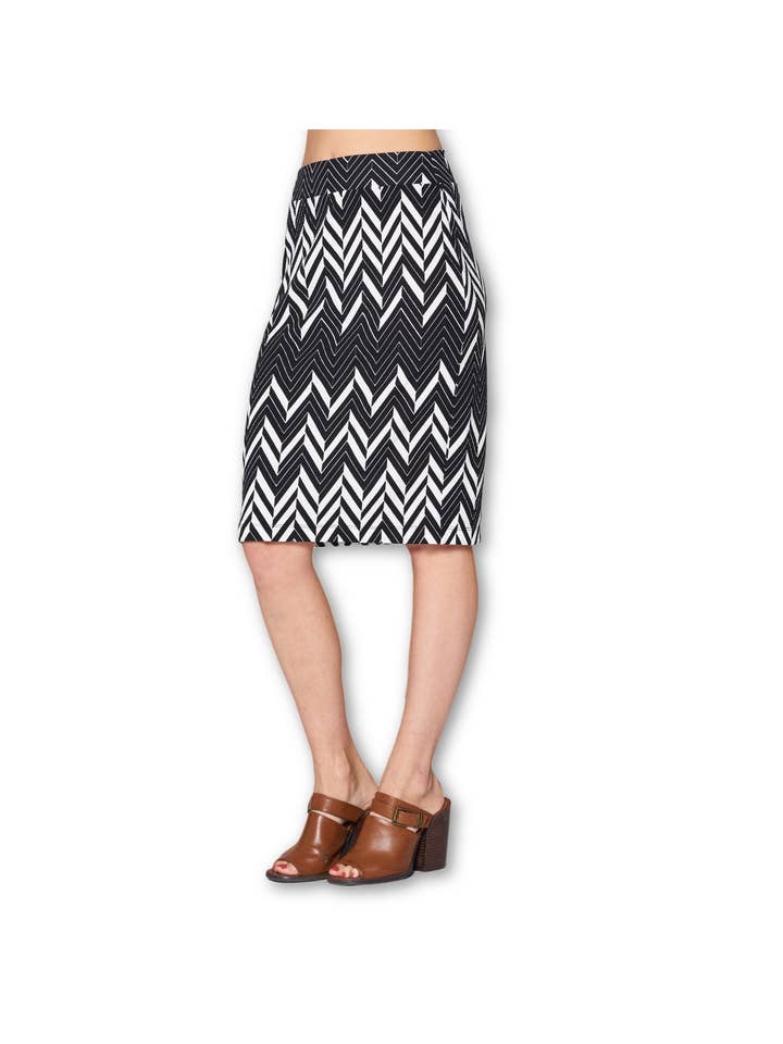 LKLUV – Großhandel Rock – Damen – Hergestellt in den USA — Stretch-Bleistiftrock mit hoher Taille1