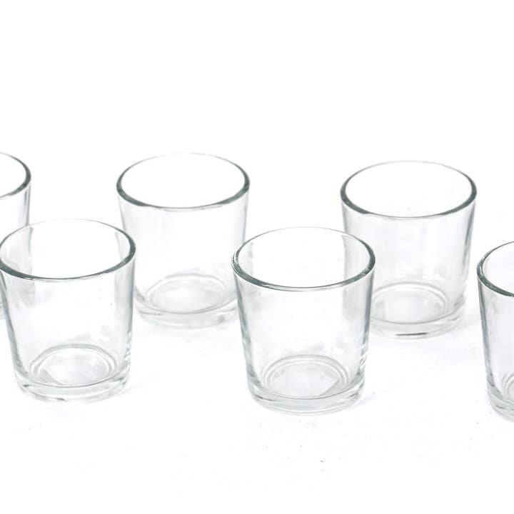 Conjunto de copo votivo de vidro transparente de 144 (2,5 “x2,5") por atacado de S.N.K. Home Decor