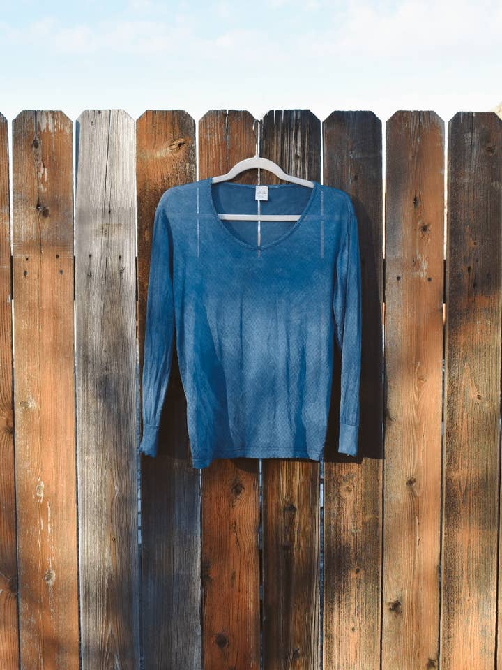 Silk Long Sleeve Base Layer Top - Plant Dyed ꩜ 3 colors for wholesale by Ebb & Flow