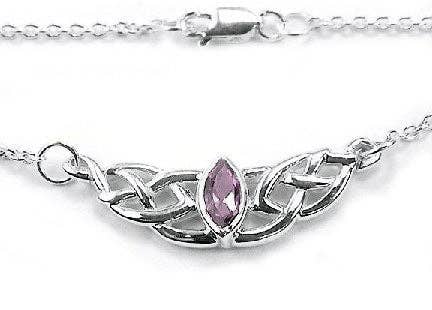 Silver Insanity - Wholesale Pendant/Charm Necklace - Sterling Silver Interlace Celtic Knot Amethyst Necklace1